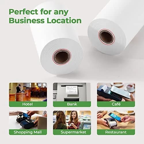 MUNBYN 2 1/4" x 50ft Thermal Paper Rolls (10 Rolls, 58mm) | BPA-Free, Smooth Print for POS Printers thumbnail 5