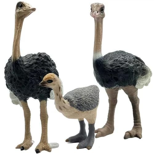 Gemini&Genius Ostrich Action Figure Toys, Jungle Animal Playset 7.6cm (3 Inch) | ASTM-Tested Non-Toxic ABS Plastic thumbnail 5