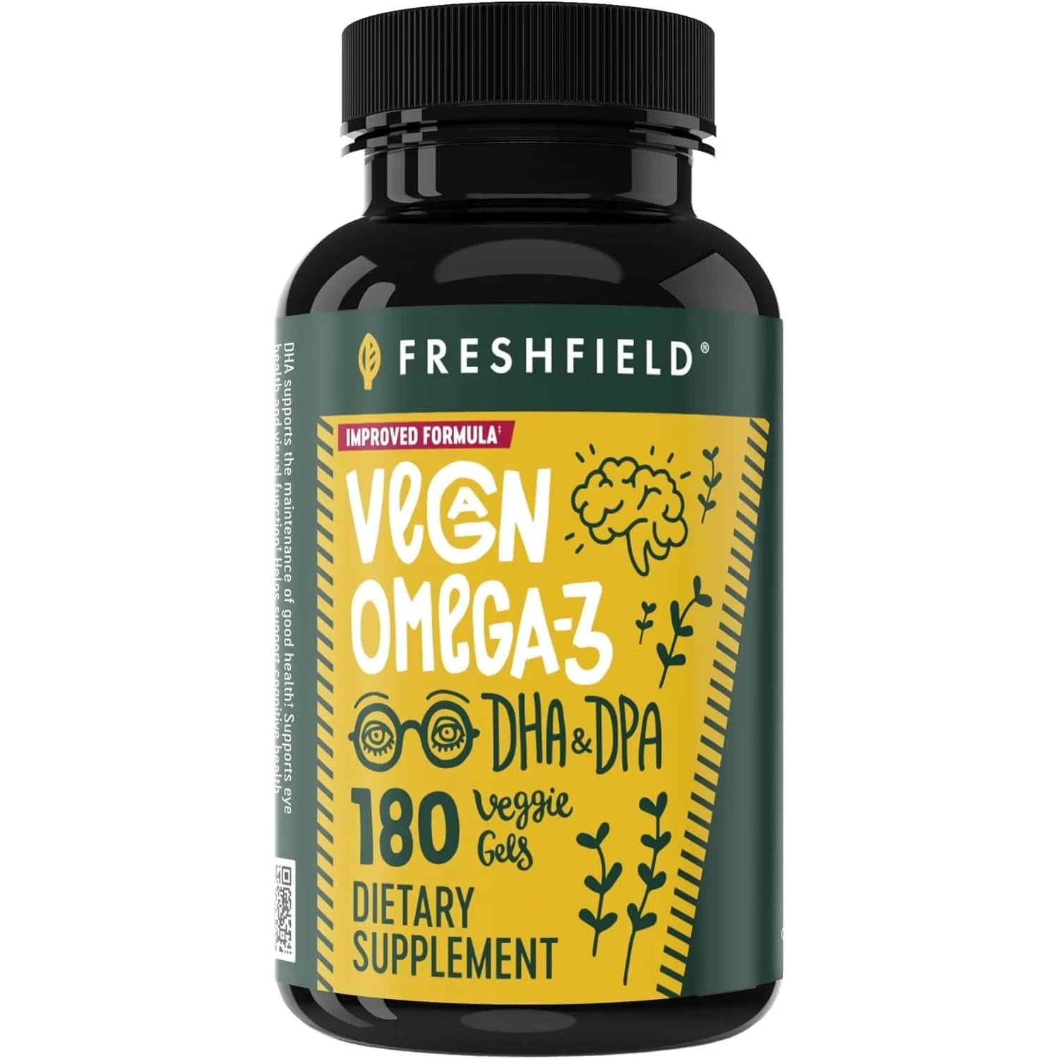 Freshfield Omega 3 DHA Supplements Algae Oil Softgels 60 Count (180g) — Daily DHA