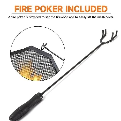 Classy Home 33-Inch Square Fire Pit | Heavy-Duty Alloy Steel Outdoor Fire Table thumbnail 5