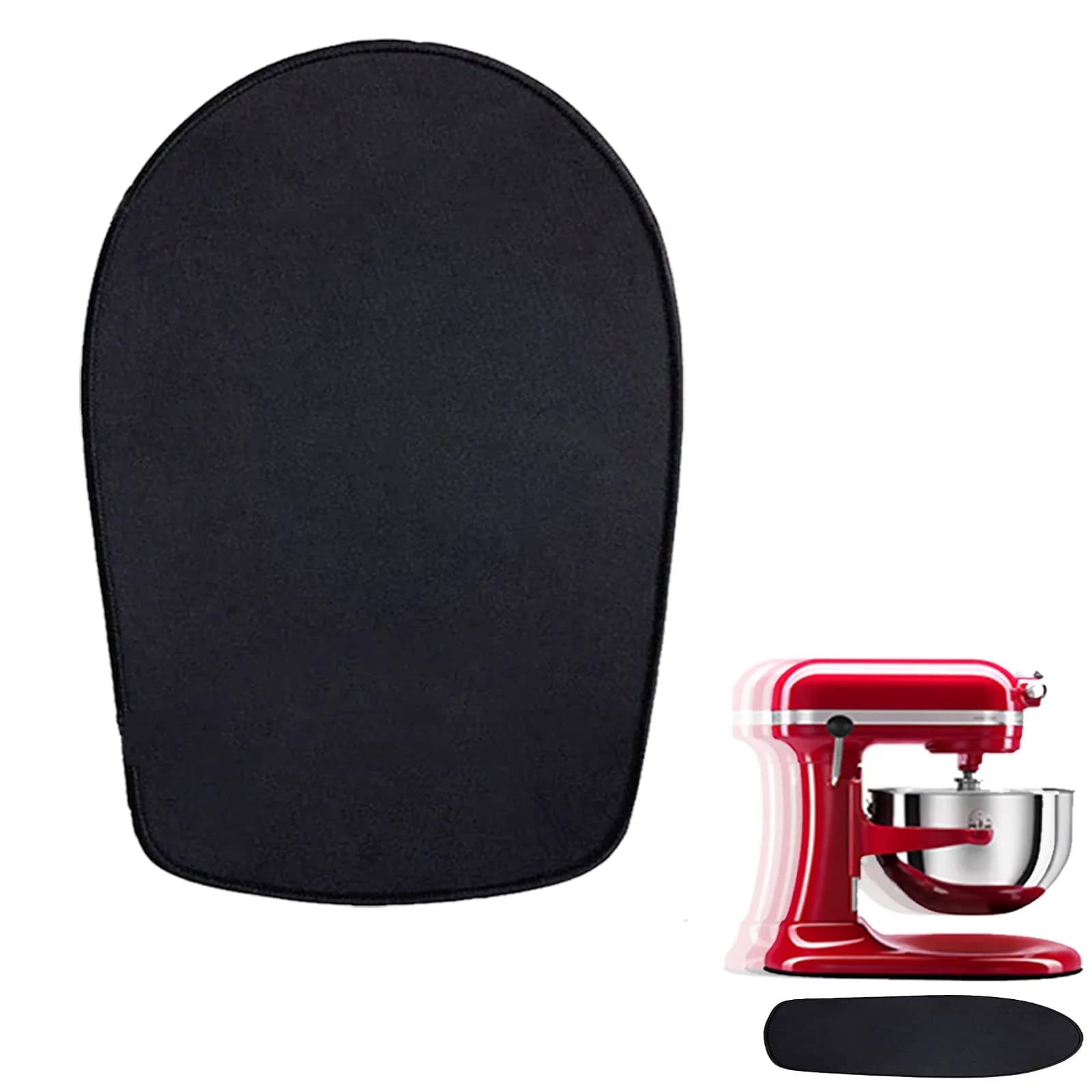 Oudizz Mixer Mover Kitchen Assistant Countertop Slip Mat 37cm x 25.5cm | Compatible with KitchenAid 5–8 Qt — 4.5-5Qt Mat(black)