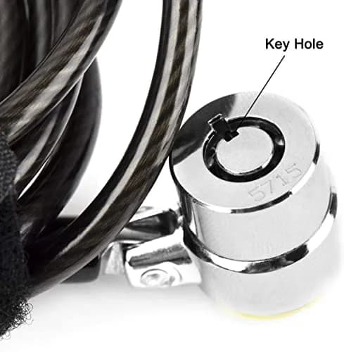 I3C Security Cable Lock with Anchor Plate & 2 Keys | 2-Pack Black thumbnail 7
