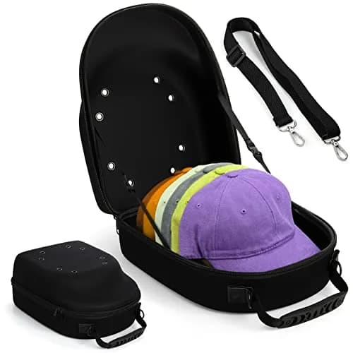 Peohud Hat Case for Baseball Caps, Hat Travel Carrier Storage Bag 24.1 cm (9.5 inches) | Protects Hats from Wrinkling and Damage thumbnail 1