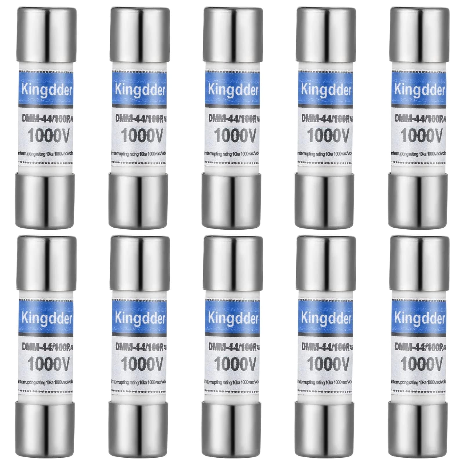 Kingdder 440MA 1000V Fast Acting Cartridge Fuses 10 x 35 mm (0.39 x 1.38 in) | Pack of 10 - main product image