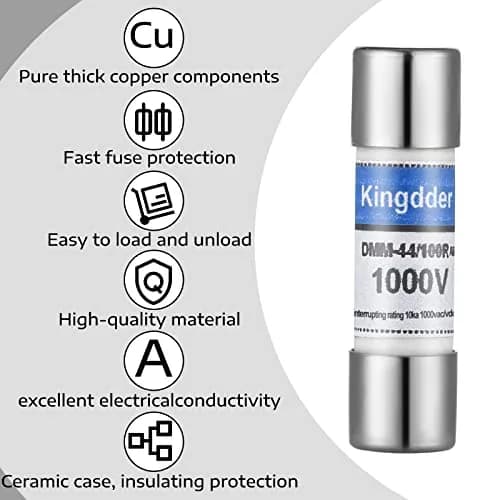 Kingdder 440MA 1000V Fast Acting Cartridge Fuses 10 x 35 mm (0.39 x 1.38 in) | Pack of 10 thumbnail 4