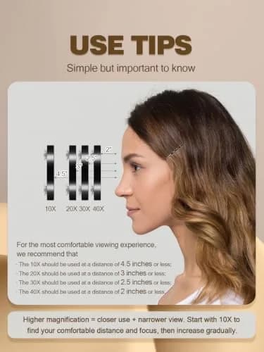 Macaki 20x Magnifying Mirror Suction Cup | Powerful 3.5 in, Black, Travel & Makeup thumbnail 4