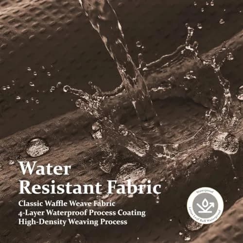 Dynamene Waffle Shower Curtain 183cm x 183cm (72"x72") | Heavy Duty 256 GSM Fabric with Weighted Hem thumbnail 7