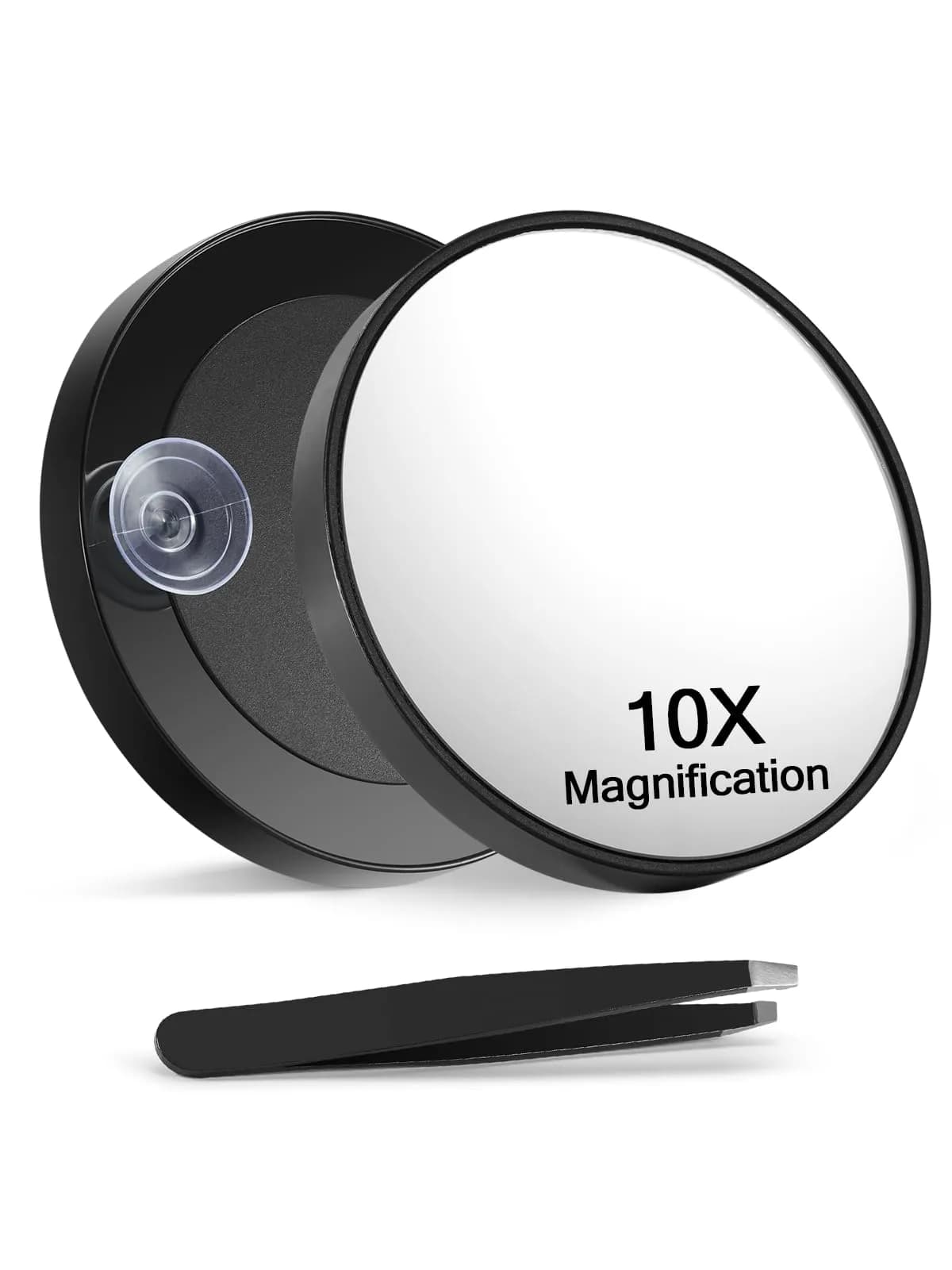 Macaki 20x Magnifying Mirror Suction Cup | Powerful 3.5 in, Black, Travel & Makeup — Black 10x