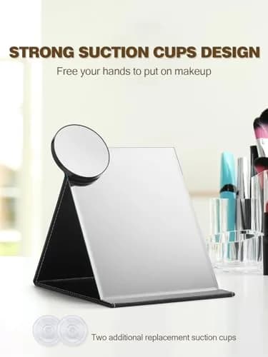 Macaki 10x Magnifying Suction Cup Mirror 3.5 inch Black | Attaches to Smooth Surfaces for Flawless Makeup thumbnail 6