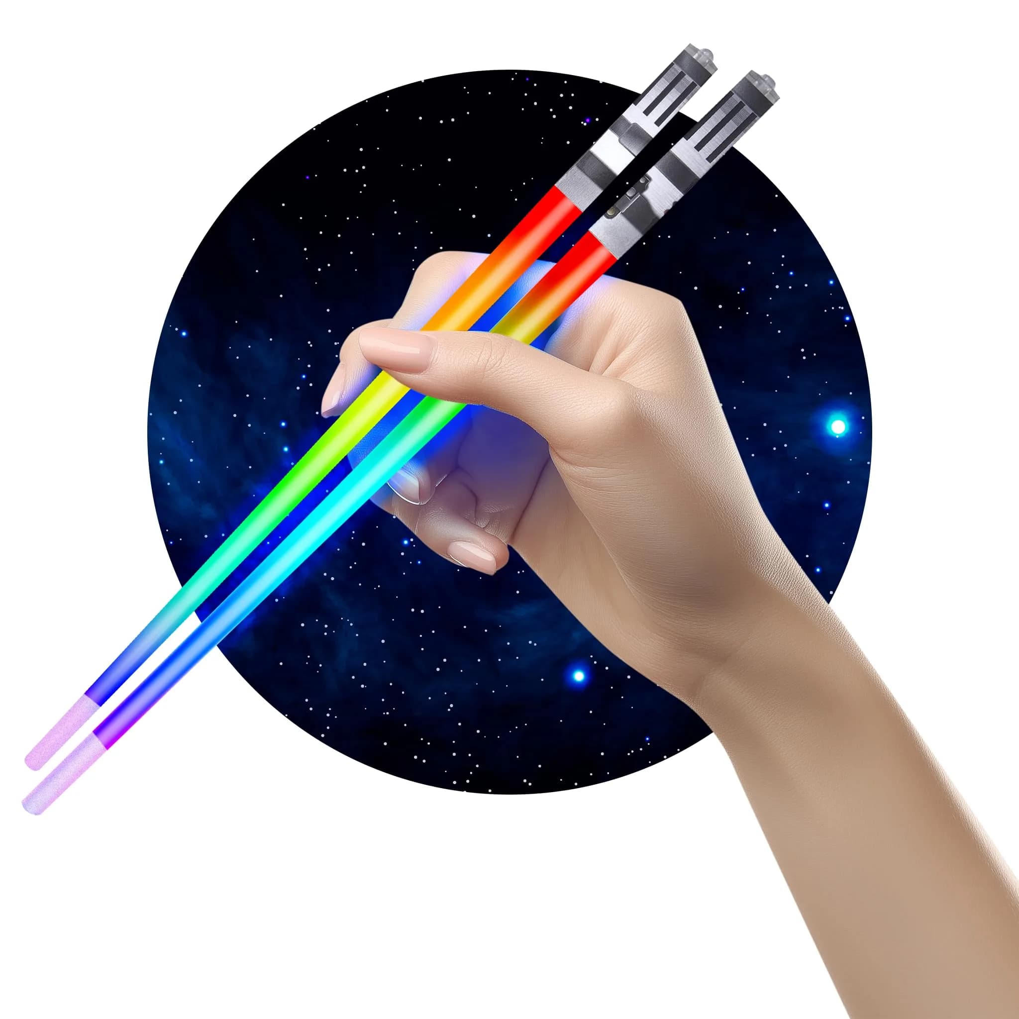 ChopSabers Star Wars Lightsaber Chopsticks with LED, 8 Modes, Frost Tip, 26.0 cm (10.25 inches)