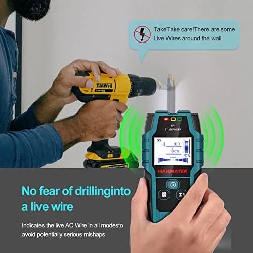 HANMATEK Stud Finder Wall Scanner Detector with Pro Smart Sensor, Audio Alarm & HD LCD Display | 18.4cm (7.24in) Length thumbnail 5