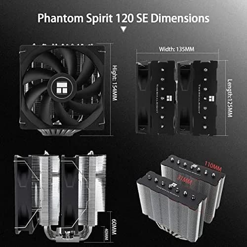 Thermalright PS120SE CPU Air Cooler 154mm Height | Dual 120mm PWM Fan, AGHP 4.0 thumbnail 5