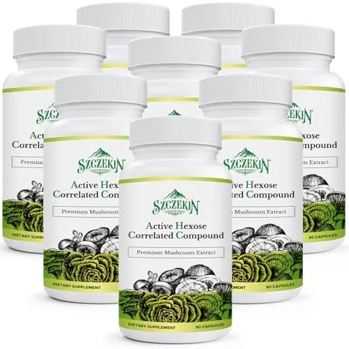 SZCZEKIN Active Hexose Correlated Compound 1500 mg Supplement | Mushroom Extract for Immune & Liver Support (90 Veggie Capsules) thumbnail 1