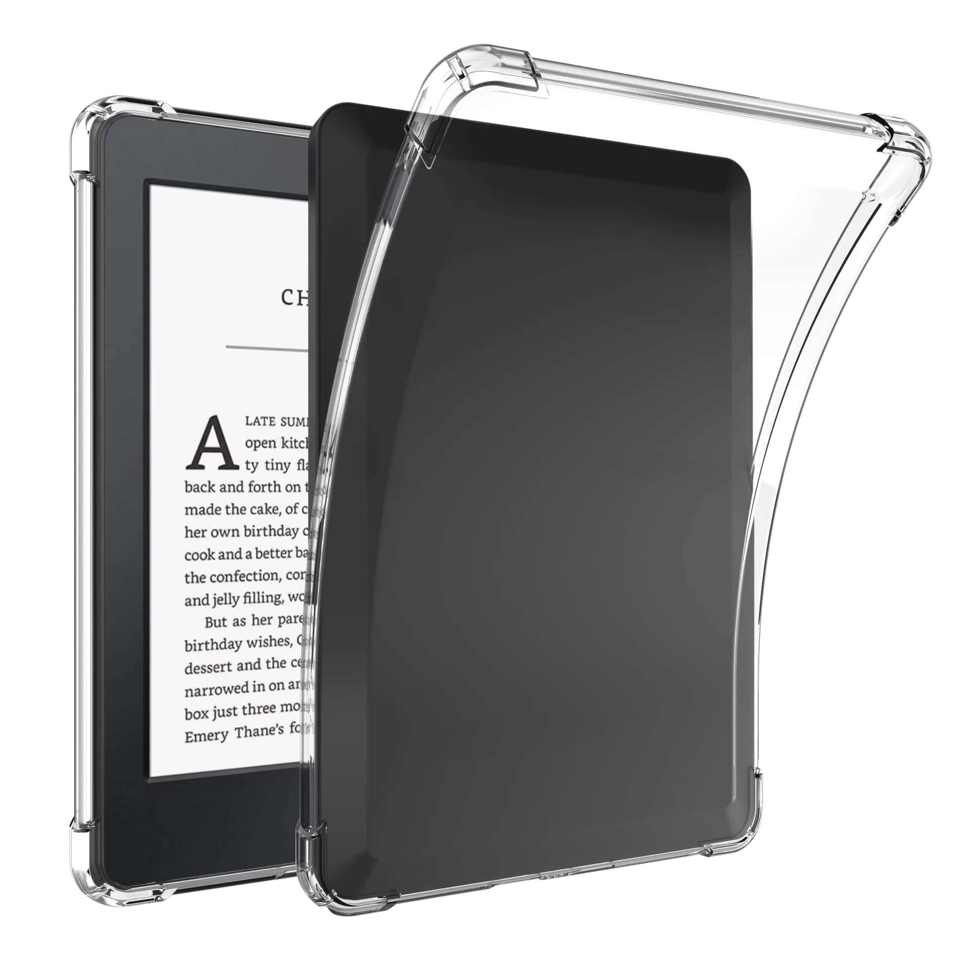SFFINE Clear Case for 6" Kindle Paperwhite 10th Gen | Transparent Silicone TPU Cover - main product image