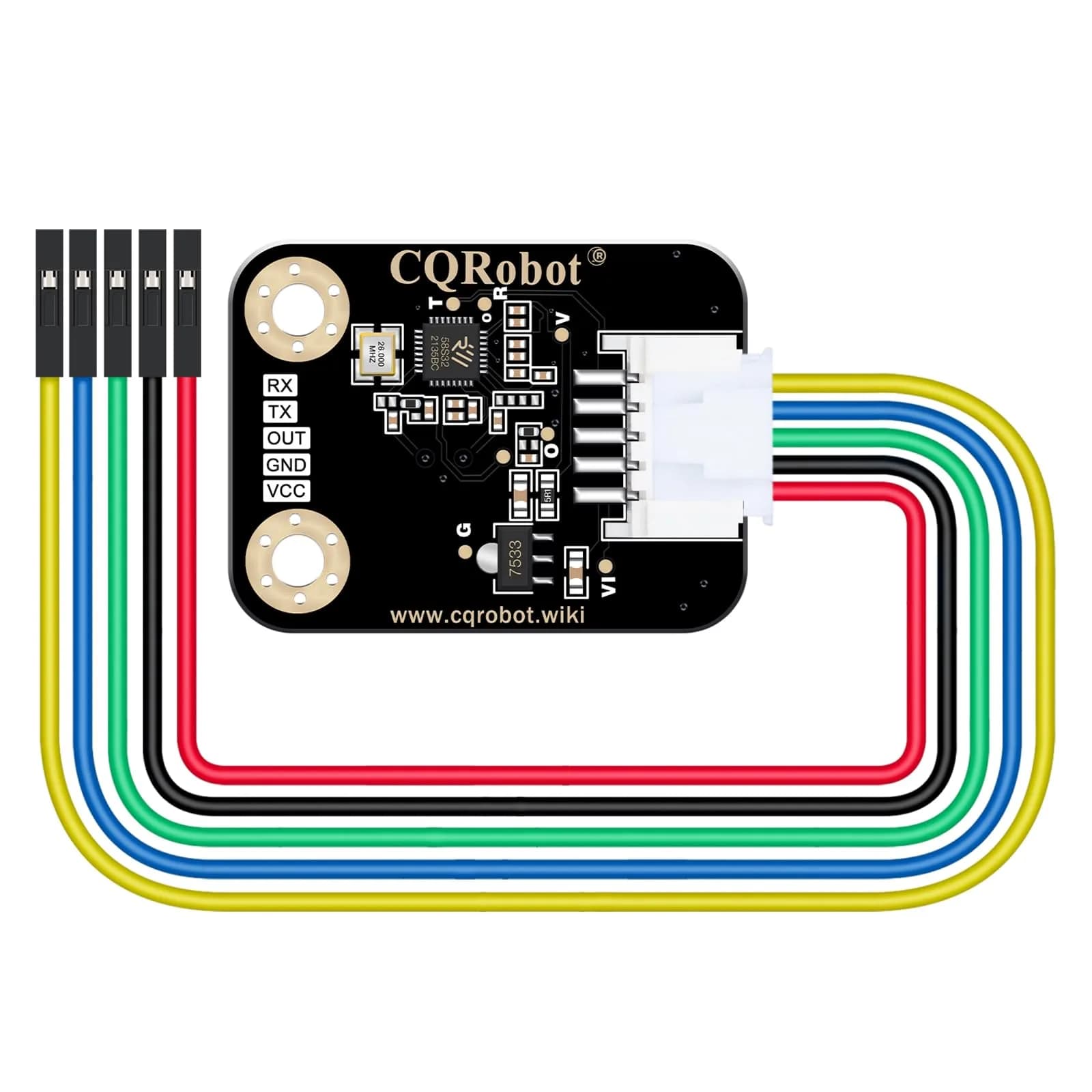 CQRobot Microwave Motion Sensor 10.525GHz Compatible with Arduino & Raspberry Pi | Long Detection Range — black