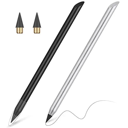 AUAUY Metal Infinity Pencil 2-Pack | Smooth Writing, Reusable Nib thumbnail 1