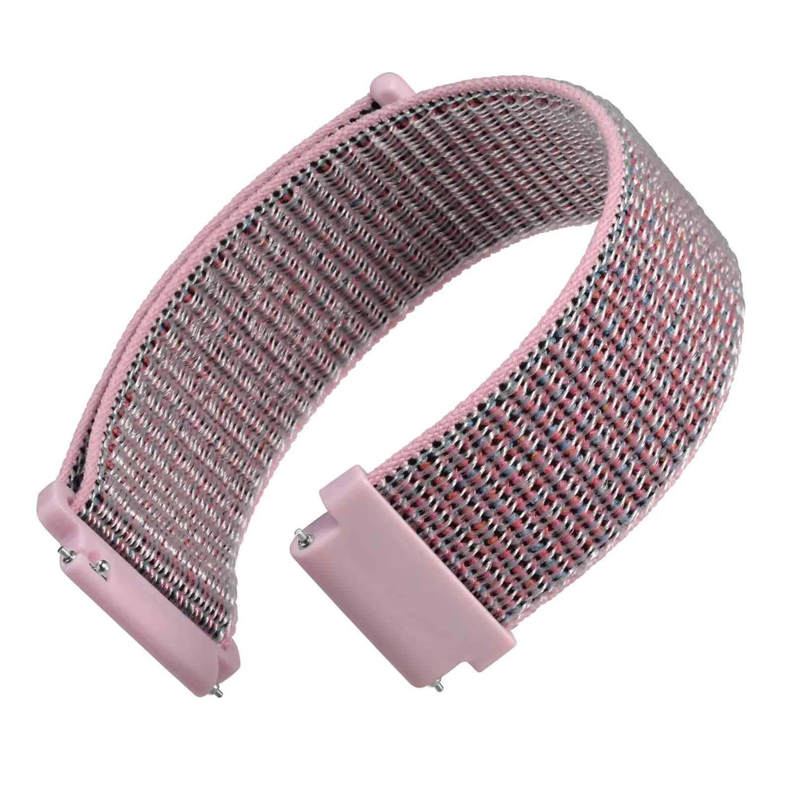 WOCCI 16mm Adjustable Nylon Watch Band, Quick Release Sport Loop Strap (Sand Pink) | Durable, Soft & Washable