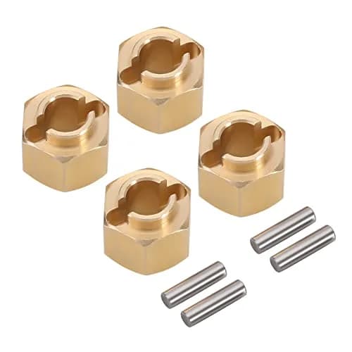 INJORA Brass Wheel Hex Hub Extenders 5mm (0.2in) for 1/18 TRX4M RC Cars | Increased Stability & Anti-Rollover thumbnail 1