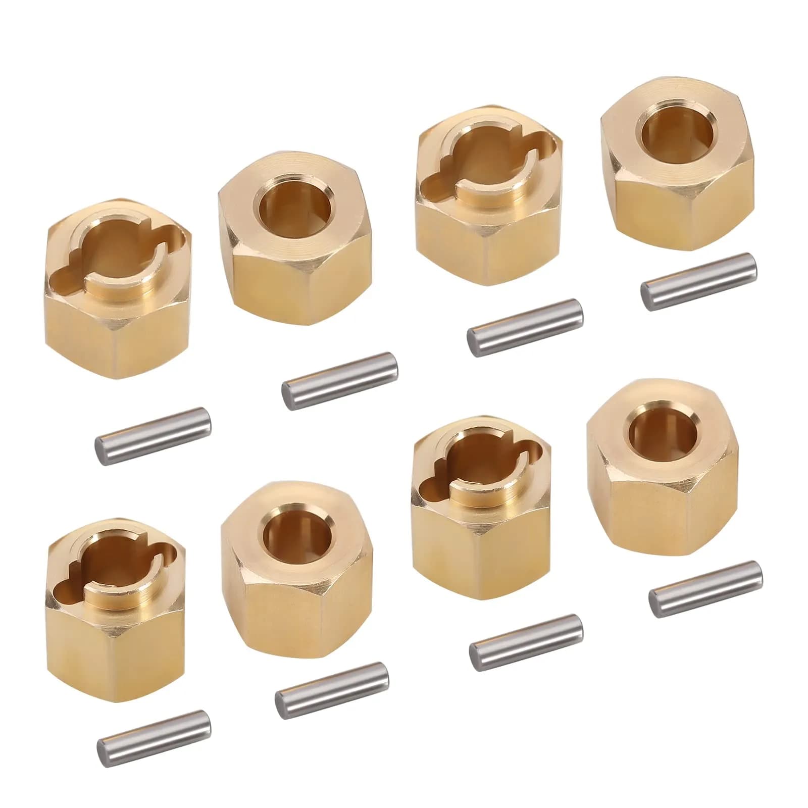 INJORA Brass Wheel Hex Hub Extenders 6mm (+2mm) for 1/18 TRX4M | Set of 4 — 5mm+6mm