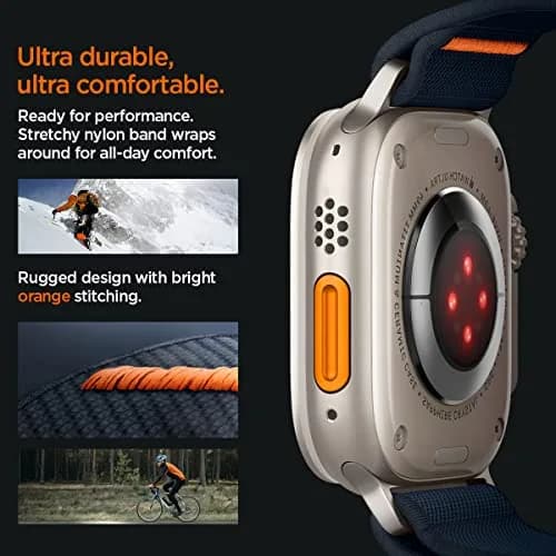 Spigen Lite Fit Ultra for Apple Watch Band, Lightweight Fabric Strap 49mm | Breathable & Durable thumbnail 6