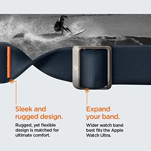 Spigen Lite Fit Ultra for Apple Watch Band, Lightweight Fabric Strap 49mm | Breathable & Durable thumbnail 8