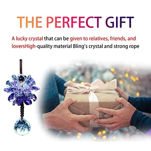 AICEL K9 Crystal Flower Rear View Mirror Pendant | 34.5 cm (13.8 inches) thumbnail 6