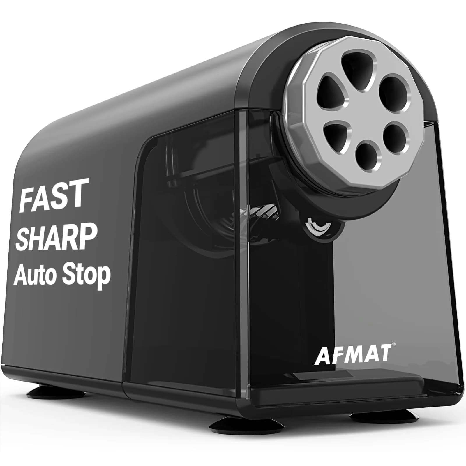 AFMAT PSX2 Electric Pencil Sharpener 156 mm (6.9 in) | Heavy Duty for 6-11mm Pencils — Gray