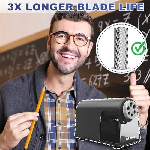 AFMAT PSX2 Electric Pencil Sharpener 156 mm (6.9 in) | Heavy Duty for 6-11mm Pencils thumbnail 4