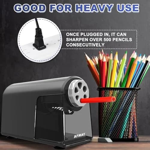 AFMAT PSX2 Electric Pencil Sharpener 156 mm (6.9 in) | Heavy Duty for 6-11mm Pencils thumbnail 5