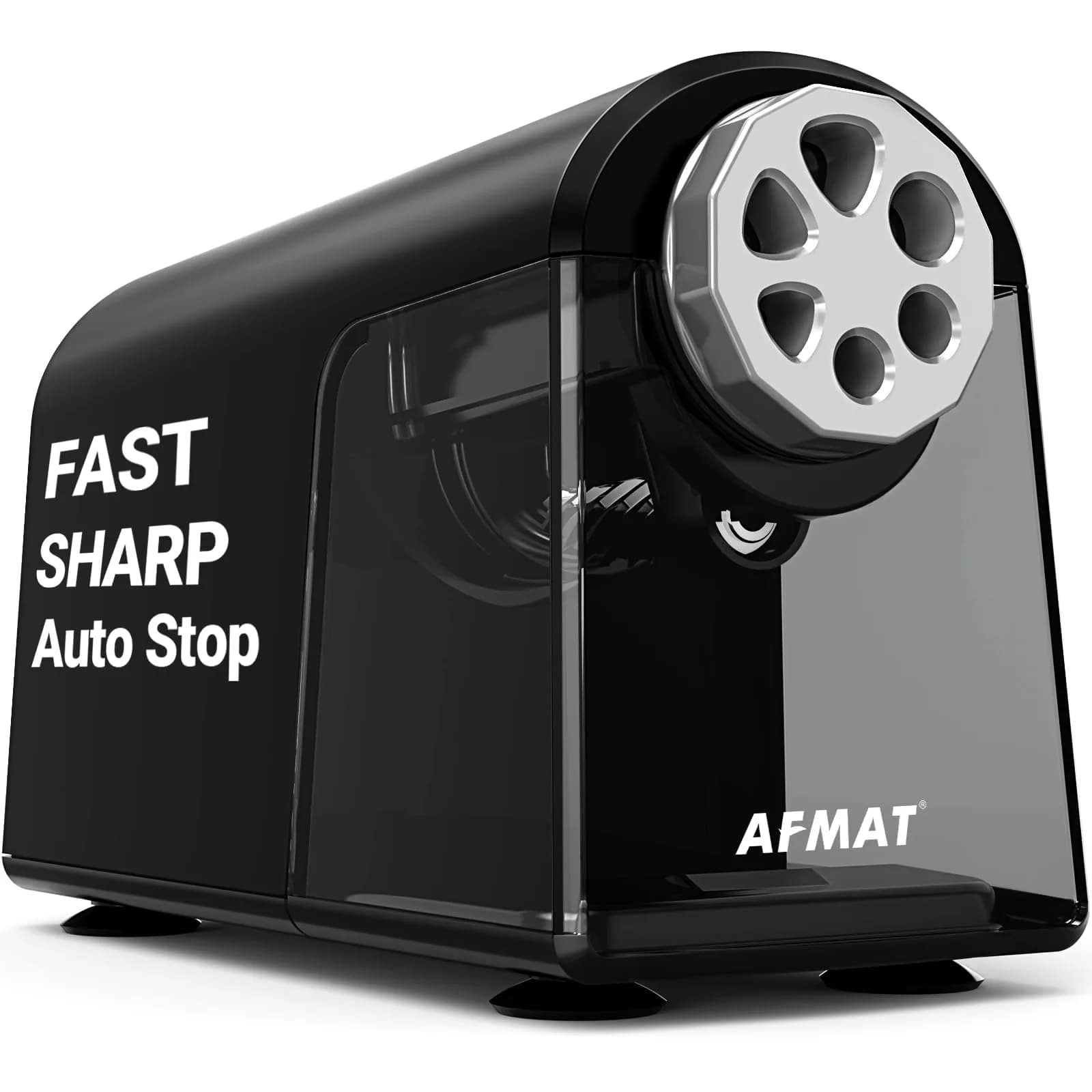 AFMAT PSX2 Electric Pencil Sharpener 156 mm (6.9 in) | Heavy Duty for 6-11mm Pencils — Black