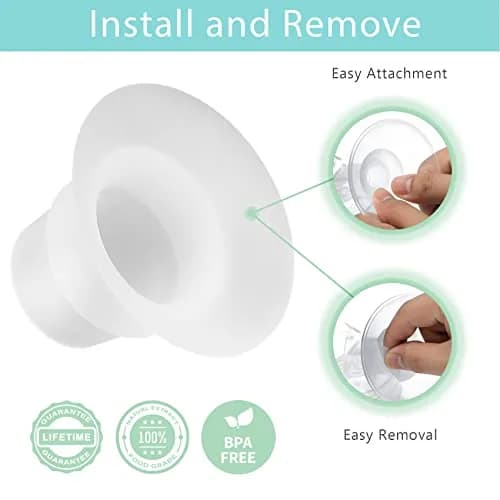 Mompmuir 20mm Silicone Flange Inserts (2-Pack) | Reduce 24-25mm Flange to 20mm for Comfortable Pumping thumbnail 5