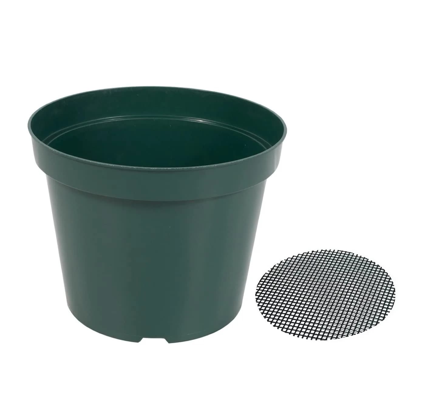 RooTrimmer 40 Pack 4 Inch Plastic Nursery Pots with Mesh Pad, Green | Sturdy & Reusable for Indoor/Outdoor Planting - main product image