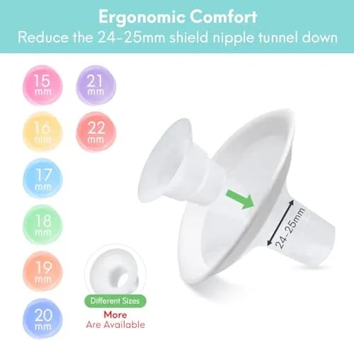 Mompmuir 21mm Silicone Flange Inserts (2-Pack) | Compatible with Elvie Stride, Spectra, Medela, Momcozy, Eufy & More thumbnail 2