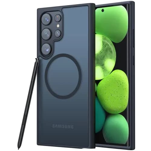 TORRAS Magnetic Shockproof Case for Samsung Galaxy S23 Ultra | 1.5mm Raised Bezels, 12FT Drop Tested thumbnail 1