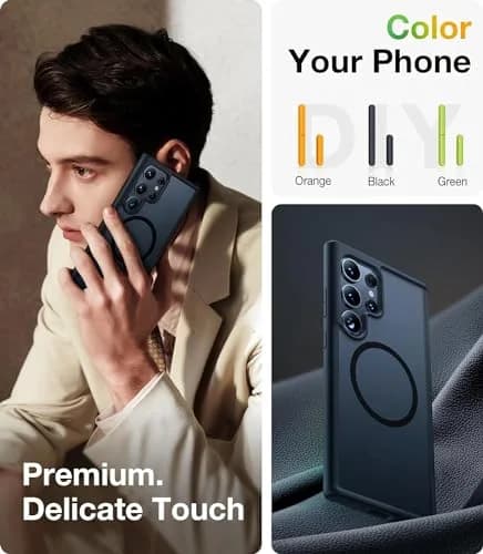 TORRAS Magnetic Shockproof Case for Samsung Galaxy S23 Ultra | 1.5mm Raised Bezels, 12FT Drop Tested thumbnail 6