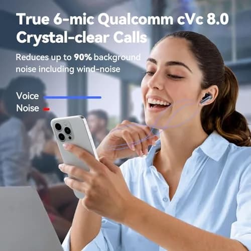 EarFun Air Pro 3 Noise Cancelling Wireless Earbuds | Qualcomm aptX Adaptive, 45H Playtime thumbnail 4
