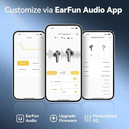 EarFun Air Pro 3 Noise Cancelling Wireless Earbuds | Qualcomm aptX Adaptive, 45H Playtime thumbnail 7
