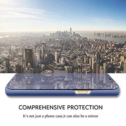 Gxmeuie Clear 5G Cellular Phone Case for Samsung Galaxy S23 Ultra | Flip Cover with Kickstand & Mirror thumbnail 2
