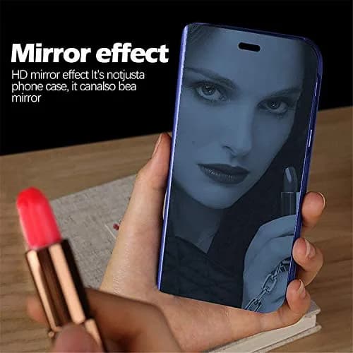 Gxmeuie Clear 5G Cellular Phone Case for Samsung Galaxy S23 Ultra | Flip Cover with Kickstand & Mirror thumbnail 3