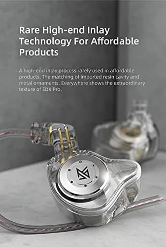 EZ EAR KZ EDX PRO Wired Earbuds in Ear Monitor 10mm Deep Bass | HiFi Sound, Detachable Cable, Comfortable Fit thumbnail 6