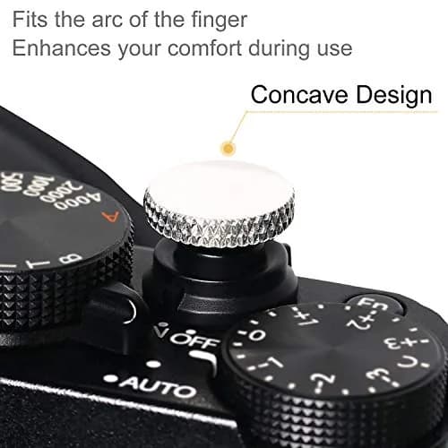 Panzong Metal Shutter Release Button (3 Pack Silver) | Concave Surface for Comfortable Shooting thumbnail 2