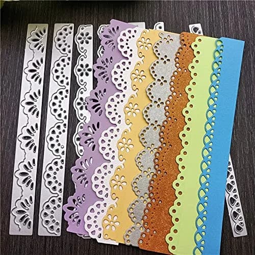 NVZBL 7pcs Flower Lace Cutting Dies Set 15cm (5.9in) | Metal Embossing Stencils for Card Scrapbooking thumbnail 3