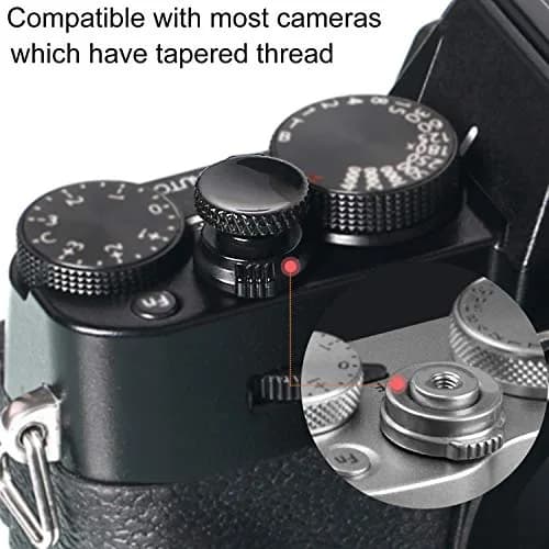 Panzong Black 3 Pcs Soft Shutter Release Button | Pure Copper Camera Shutter Button for Fujifilm, Leica, Nikon, Canon thumbnail 4