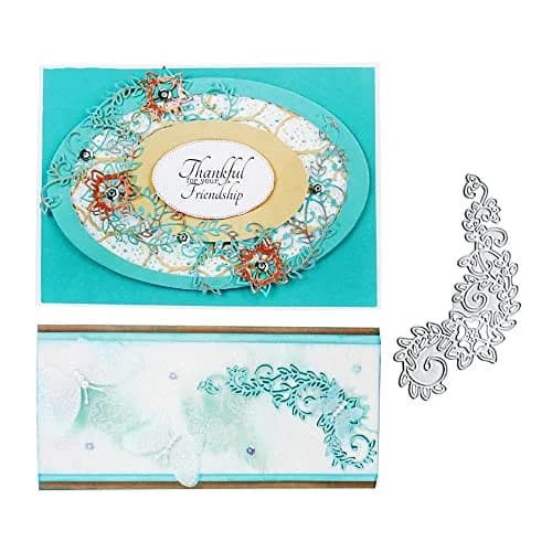 NVZBL Flower Corner Lace Cutting Dies Metal Embossing Stencils Template Mould 5.94 cm x 10.99 cm | DIY Craft Album Paper Card Decor thumbnail 1