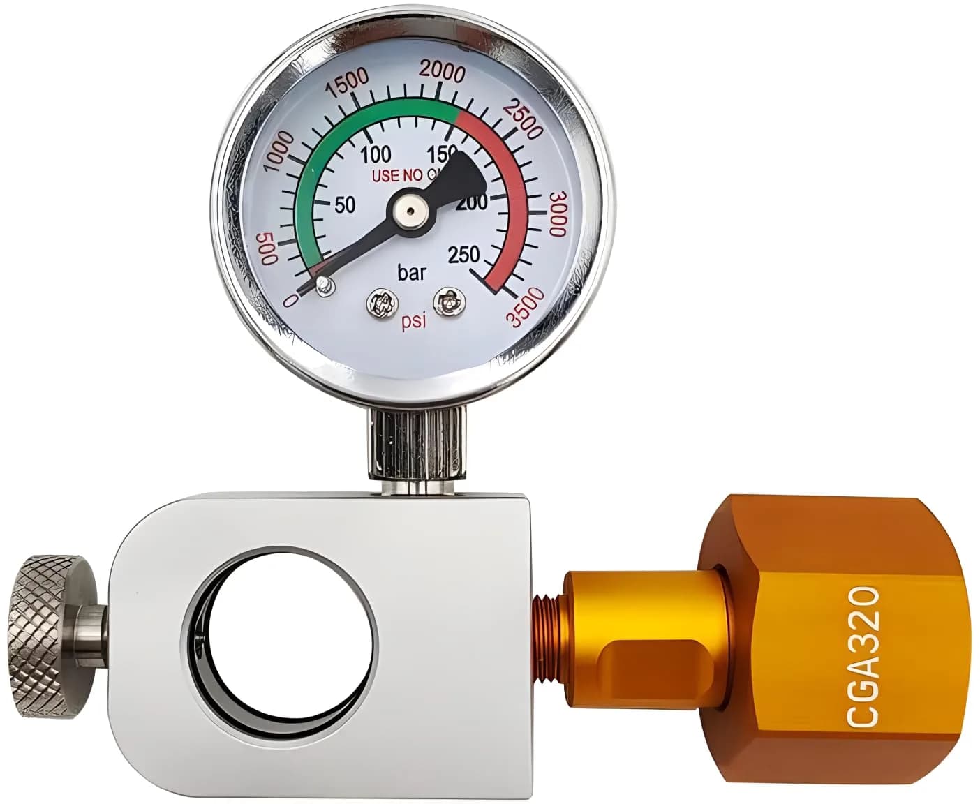 VaVoger Soda Co2 Refill Adapter with Pressure Gauge for Pink Co2 Cylinder | Compatible with DUO Terra Art Soda Co2 Tank - main product image