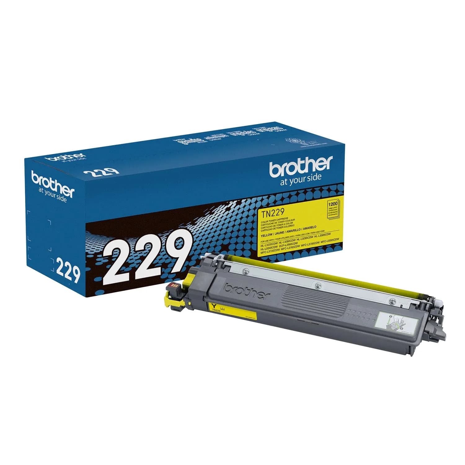 Brother Genuine TN229XLC Cyan High Yield Toner Cartridge 2300 Pages | OEM Quality for Laser Printers — Yellow / Standard Yield