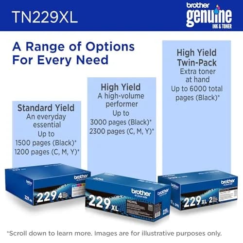 Brother Genuine TN229XLC Cyan High Yield Toner Cartridge 2300 Pages | OEM Quality for Laser Printers thumbnail 5