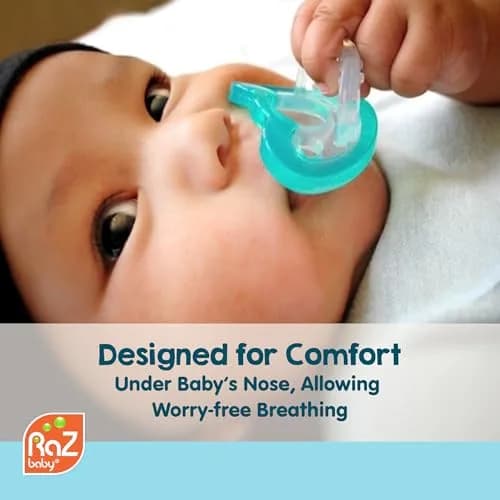RAZBABY Jollypop Pacifier for Babies 3 Months+ | Orthodontic, BPA-Free, USA Made, 6 Pack, Pink thumbnail 6