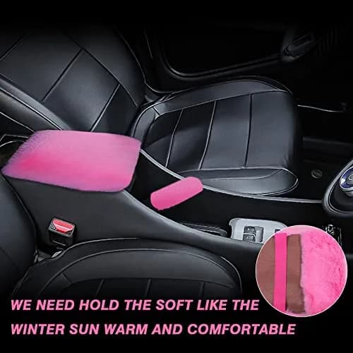 Wazzh Fluffy 15 inch Steering Wheel Cover Set | Girly Car Accessories for Women thumbnail 3