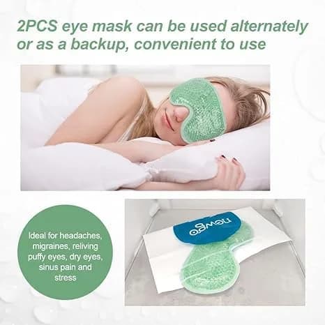 NEWGO Cooling Eye Mask for After Surgery 2 Pack | Reversible Dual-Sided Gel for Hot & Cold Therapy thumbnail 6